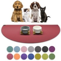 SANOZOO ® - Napfunterlage Halbrund - Öko-Tex und Made in Germany rot 40 cm, 80 cm