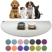 SANOZOO ® - Napfunterlage Halbrund - Öko-Tex und Made in Germany hellgrau 40 cm, 80 cm