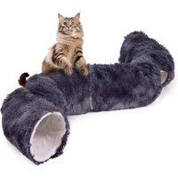 Canadian Cat Company Katzentunnel OTIS - Donut-Tunnel inkl. Liegekissen | grau | ca. 80 x 80 x 26 cm dunkelgrau