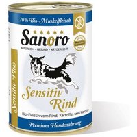 Sanoro Sensitiv PLUS Bio-Rind mit Bio-Kartoffel und Bio-Karotte 12x400g