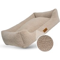 Freudentier Orthopädisches Hundebett aus kuschelweichem Teddystoff M