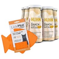 SmoothieCat Huhn 6x 150 ml + Lickimat Orange