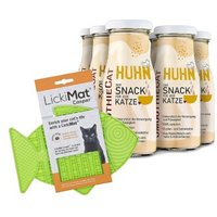 SmoothieCat Huhn 6x 150 ml + Lickimat Grün