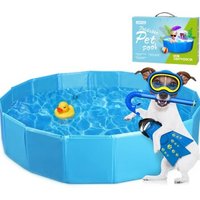 nobleza - Hundepool - Planschbecken für Hunde blau 80 cm, 20 cm