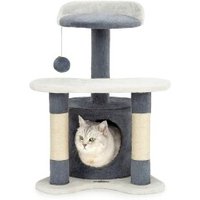 Lionto Kratzbaum Höhe 65 cm grau/ weiß