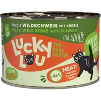 Lucky Lou Nassfutter Katze Adult Rind und Wildschwein 12x200 g