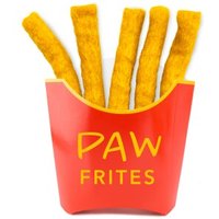 Mewow 5 Filz Pommes aus Schurwolle. 5 PAW-Frites in der Fritten-Tüte