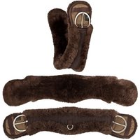 Equinate Western Mondgurt anatomisch Lammfell braun 65 cm