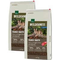 REAL NATURE WILDERNESS Trockenfutter Katze, Adult, Black Earth, Rind, Büffel & Huhn 2x7 kg