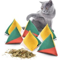 Canadian Cat Company Catnipspielzeug 6x Schmusepyramide Reggae 4-Color