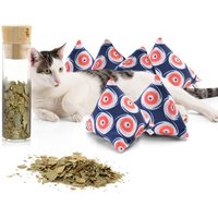 Canadian Cat Company Catnipspielzeug 6x Schmusepyramide Nordic Dot