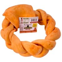 Lifebound Kauknochen 6 Stk aus Kalbsleder, geflochten, 15 cm