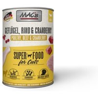 MAC's Nassfutter Katze Adult Geflügel, Rind und Cranberry 12x400 g