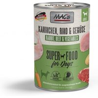 MAC's Nassfutter Hund Adult Kaninchen, Rind und Gemüse 6x400 g