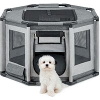 Lionto Welpenauslauf aus Oxford-Gewebe & atmungsaktivem Netz 72 cm, 72 cm, 43 cm