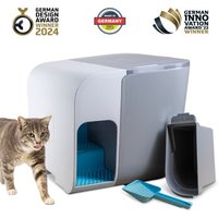 elly&bruce Katzentoilette Cloou grau/ weiß