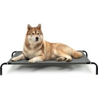 Lionto erhöhte Hundeliege grau XL