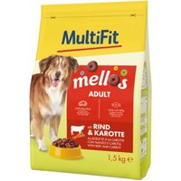 MultiFit Mellos Trockenfutter Hund Adult, Rind und Karotten 1,5 kg