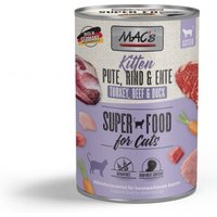 MAC's Nassfutter Kitten Pute, Rind und Ente 6x400 g