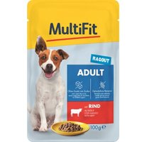 MultiFit Nassfutter Hund, Adult, Little Dog, Pouch, Ragout Rind 96x100 g