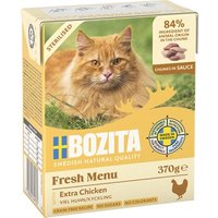 BOZITA Nassfutter Katze Sterilised Häppchen in Sauce mit viel Huhn 6x370 g