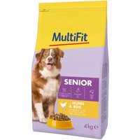 MultiFit Trockenfutter Hund Senior, mit Huhn & Reis 4 kg