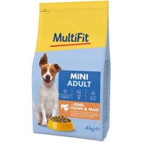 MultiFit Trockenfutter Hund Adult, Mini, mit Rind, Huhn & Mais 4 kg