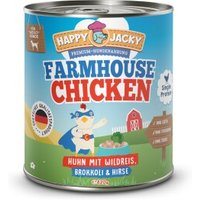HAPPY JACKY Nassfutter Monoprotein Huhn und Reis 6x820 g