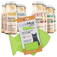 SmoothieCat Mix + Lickimat Grün 8x150 g