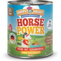 HAPPY JACKY Nassfutter Hypoallergen Pferd mit Süßkartoffel 6x820 g