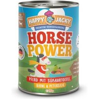 HAPPY JACKY Nassfutter Hypoallergen Pferd mit Süßkartoffel 12x410 g