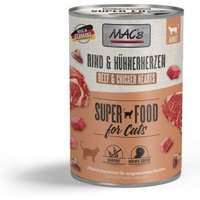 MAC's Nassfutter Katze Adult Rind und Hühnerherzen 6x400 g