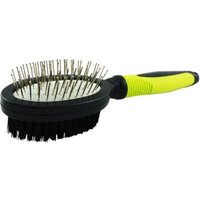 nobleza Doppelseitiger Haustierbürste für Hunde & Katzen - Sanfte Fellpflege S