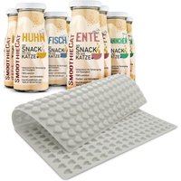 SmoothieCat Mix 8x 150 ml + Trixie Backmatte Grau