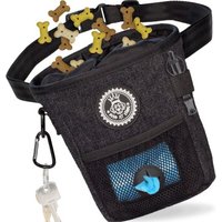 HUND IST KÖNIG kompakter Hunde Futterbeutel, robuste Leckerlitasche fürs Training & Gassigehen