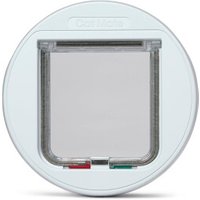 Cat Mate Katzenklappe für Glas mit manueller 4-Wege-Verriegelung – (210) weiß