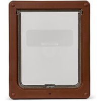 Dog Mate Manuelle mittelgroße Hundeklappe mit 2-Wege-Verschluss - 215 braun