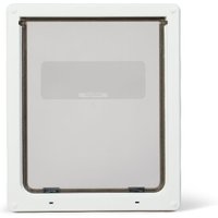 Dog Mate Manuelle große Hundeklappe mit 2-Wege-Verschluss - 216 weiß