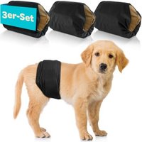 HUND IST KÖNIG Hundewindeln für Rüden [3 STK] Saugstarke Hundewindeln Rüde | Bequeme Hunde Windeln bei Inkontinenz XS