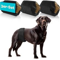 HUND IST KÖNIG Hundewindeln für Rüden [3 STK] Saugstarke Hundewindeln Rüde | Bequeme Hunde Windeln bei Inkontinenz L