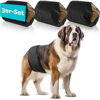 HUND IST KÖNIG Hundewindeln für Rüden [3 STK] Saugstarke Hundewindeln Rüde | Bequeme Hunde Windeln bei Inkontinenz XXL
