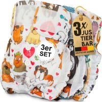 HUND IST KÖNIG Windeln für Hündinnen, saugstarke Windeln, 3-Fach justierbar für festen Sitz beige XS