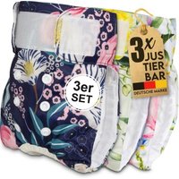 HUND IST KÖNIG Windeln für Hündinnen, saugstarke Windeln, 3-Fach justierbar für festen Sitz weiß/ bunt S