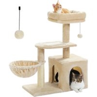 Pawz Road – Kratzbaum für Kitten – Hängematte & Höhle beige