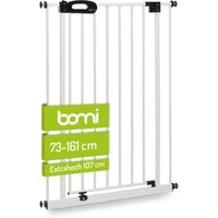bomi Türschutzgitter Extrahoch 107 cm - Merle 73-161 cm in Weiß für Hunde & Katzen L-XXXL