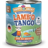 HAPPY JACKY Nassfutter Monoprotein Lamm und Kartoffel 6x820 g