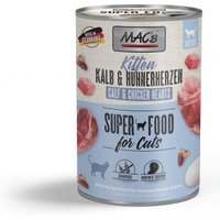 MAC's Nassfutter Kitten Kalb und Hühnerherzen 6x400 g