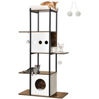 FEANDREA  Kratzbaum modern Katzenturm braun