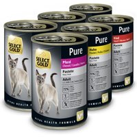 SELECT GOLD PURE Nassfutter Katze, Adult Mixpaket 6x400g
