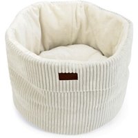 Designed by Lotte DBL Katzenkorb Ribbed hellgrau